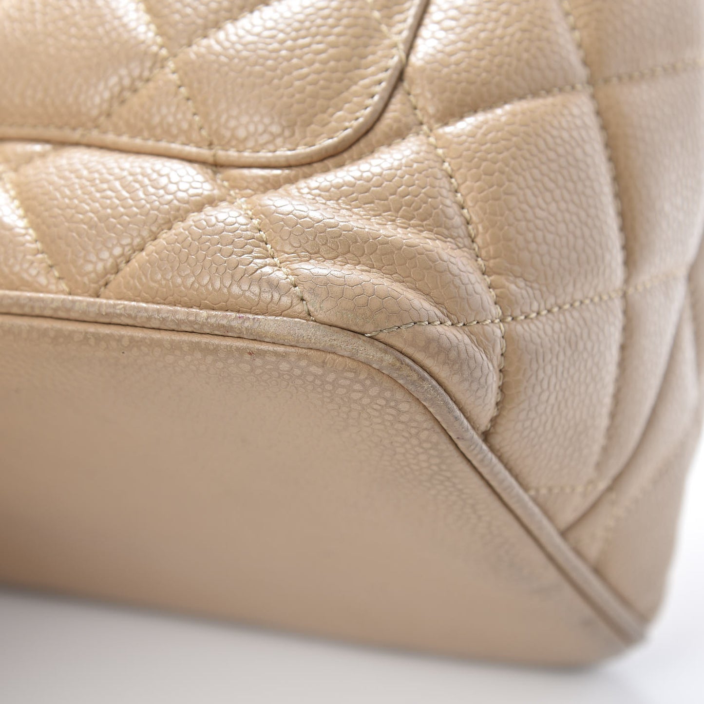 Caviar Quilted Medallion Tote Beige