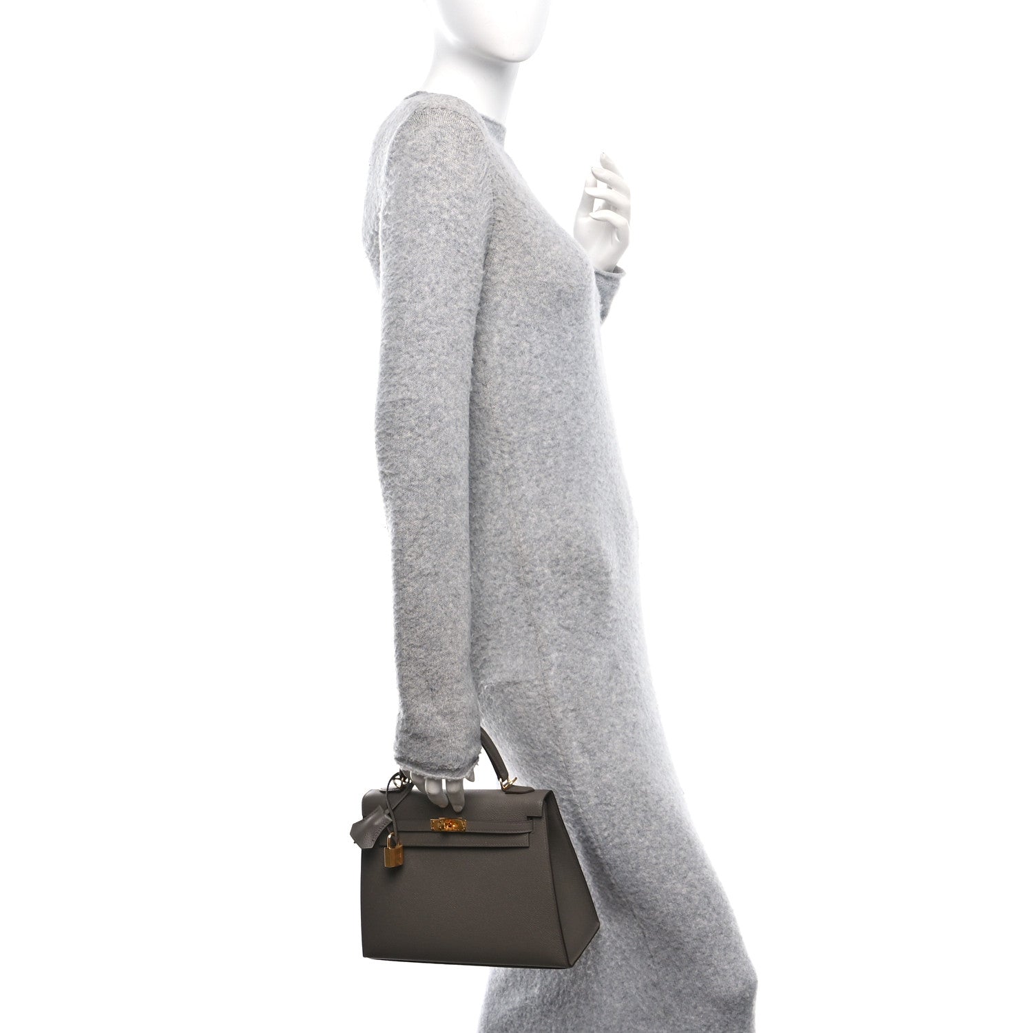 Hermes Epsom Kelly Sellier 25 Etain 2 of 14