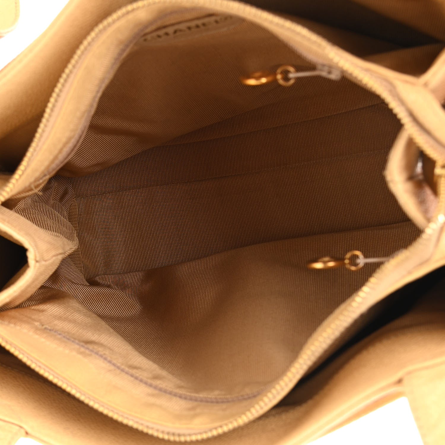 Chanel Caviar Logo Shoulder Bag Beige 5 of 15