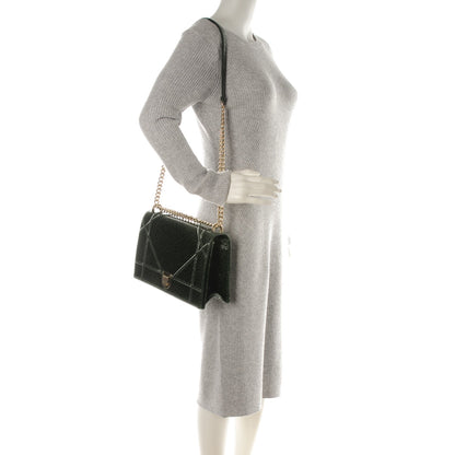 Christian Dior Ceramic Effect Deerskin Large Diorama Flap Bag Malachite Green 2 of 8