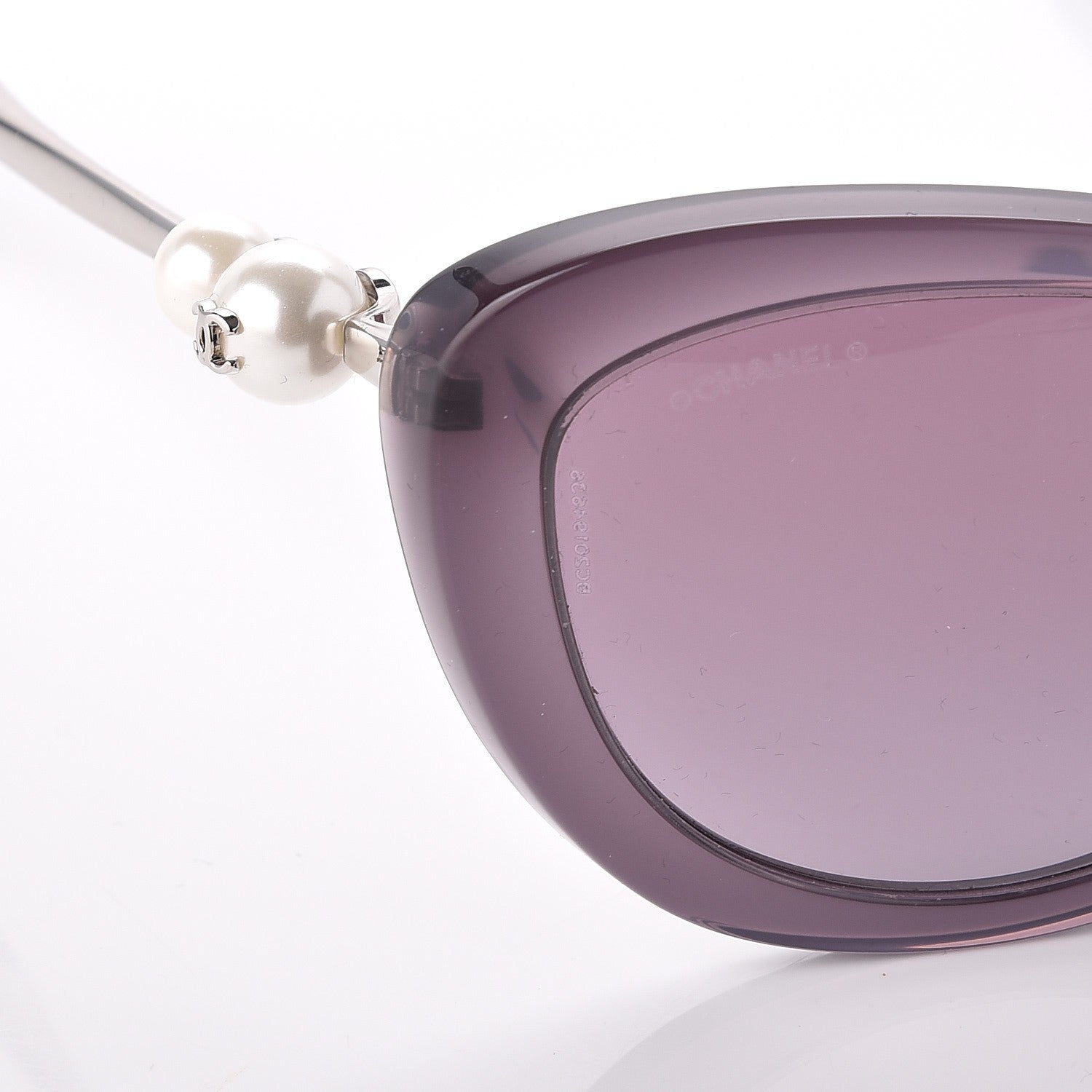 Chanel Acetate Pearl Cat Eye Sunglasses 5340-H Purple 8 of 9