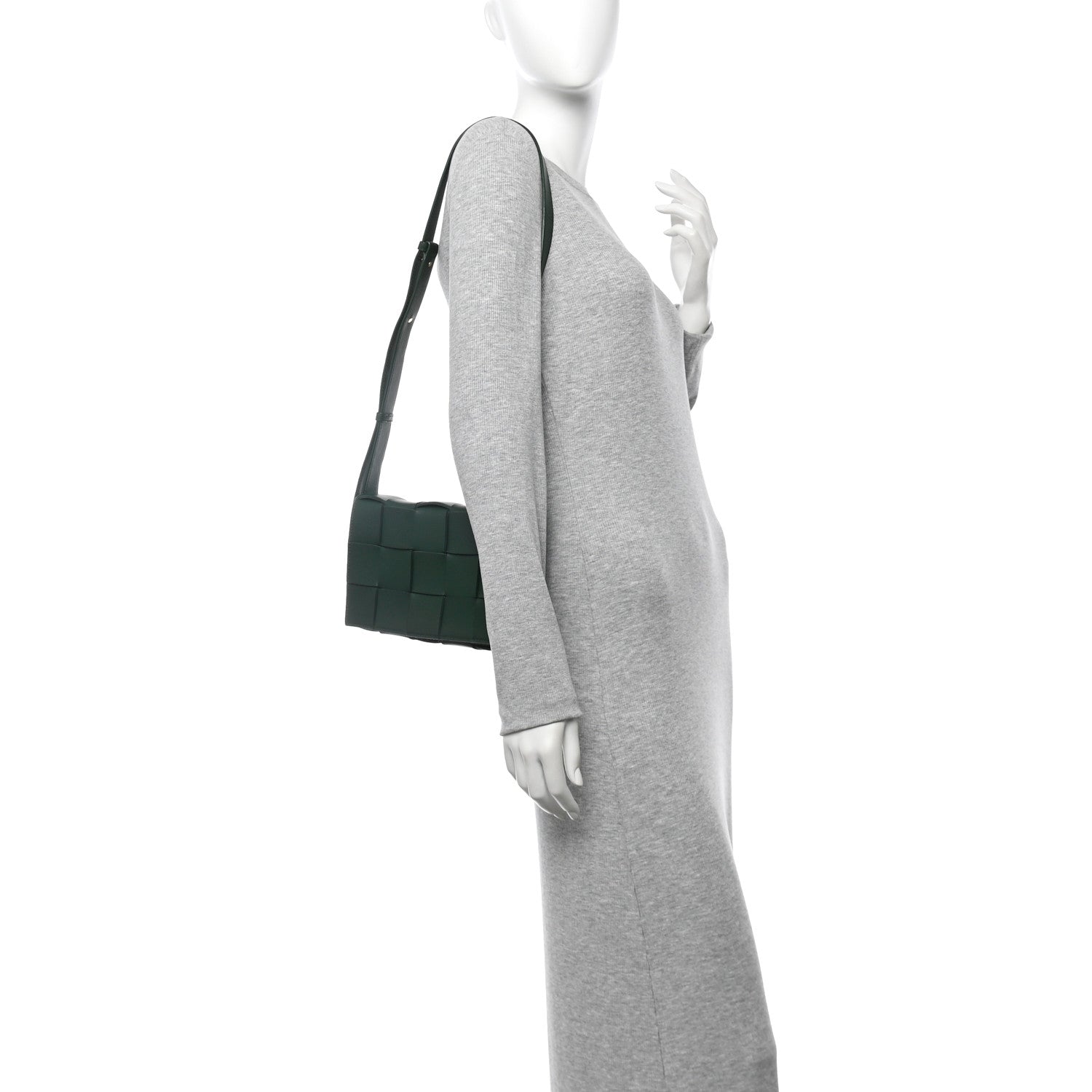 Bottega Veneta Lambskin Maxi Intrecciato Cassette Crossbody Bag Raintree 2 of 13