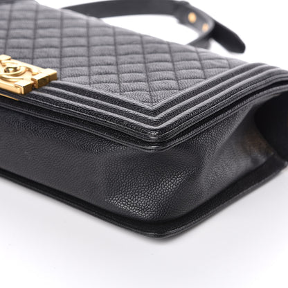 Chanel Caviar Quilted New Medium Boy Flap Black 9 of 10