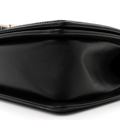 Chanel Lambskin Iridescent PVC Chevron Quilted Medium Boy Flap Black Silver 10 of 10