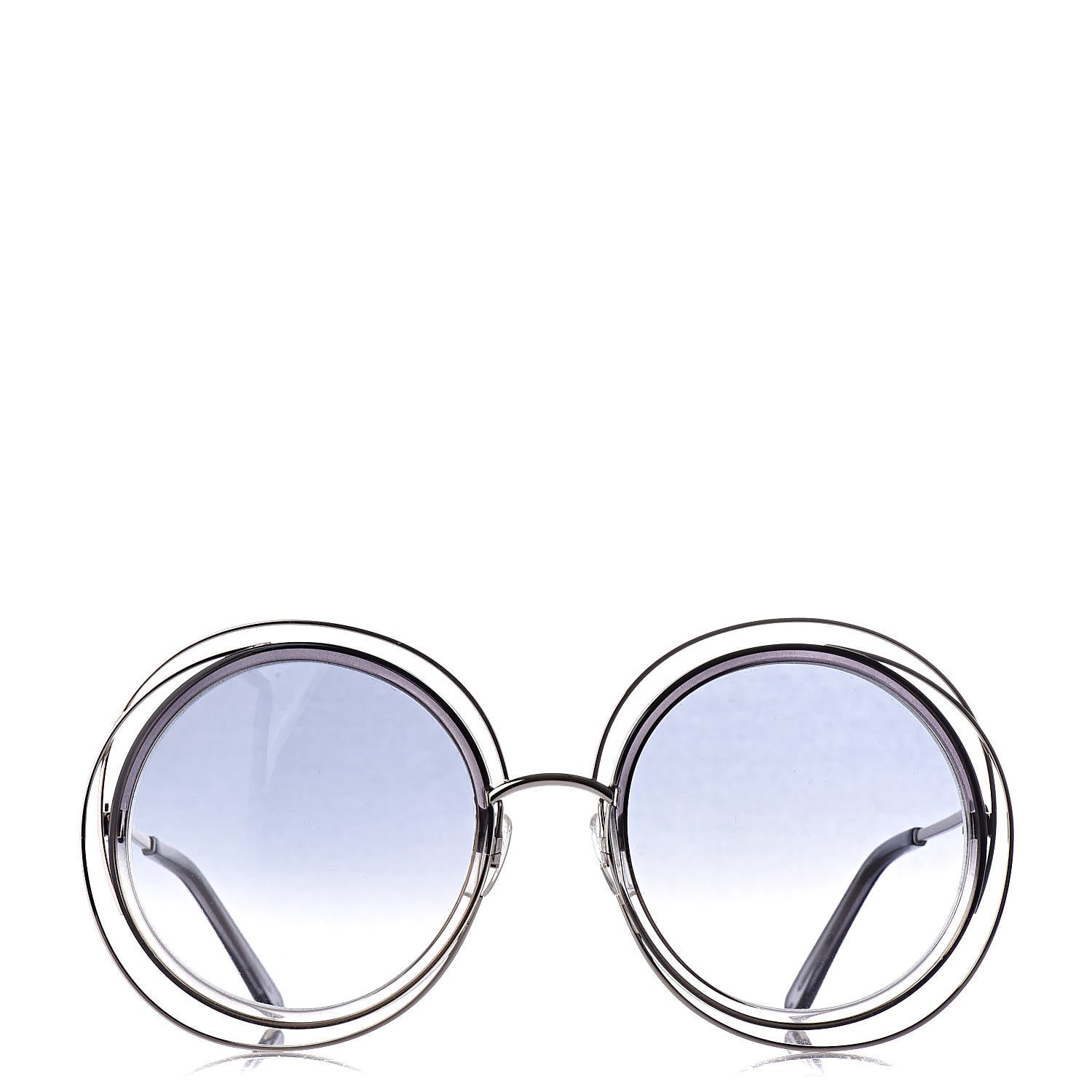 Chloe Oversized Round Carlina Sunglasses CE120S Silver 2 of 7