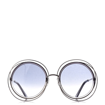 Chloe Oversized Round Carlina Sunglasses CE120S Silver 2 of 7