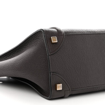 Celine Goatskin Micro Luggage Dark Taupe 10 of 12