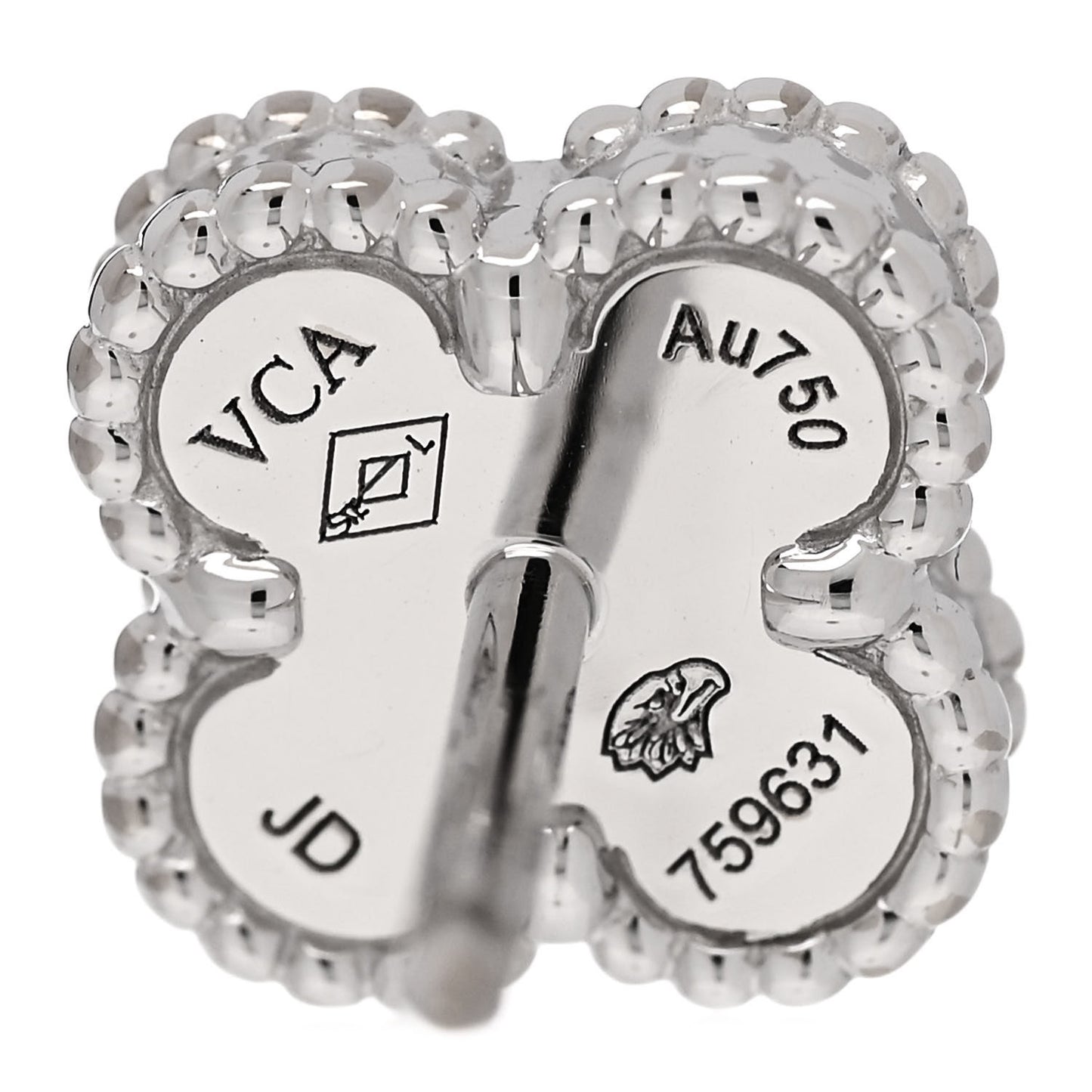18K White Gold Mother of Pearl Sweet Alhambra Earrings