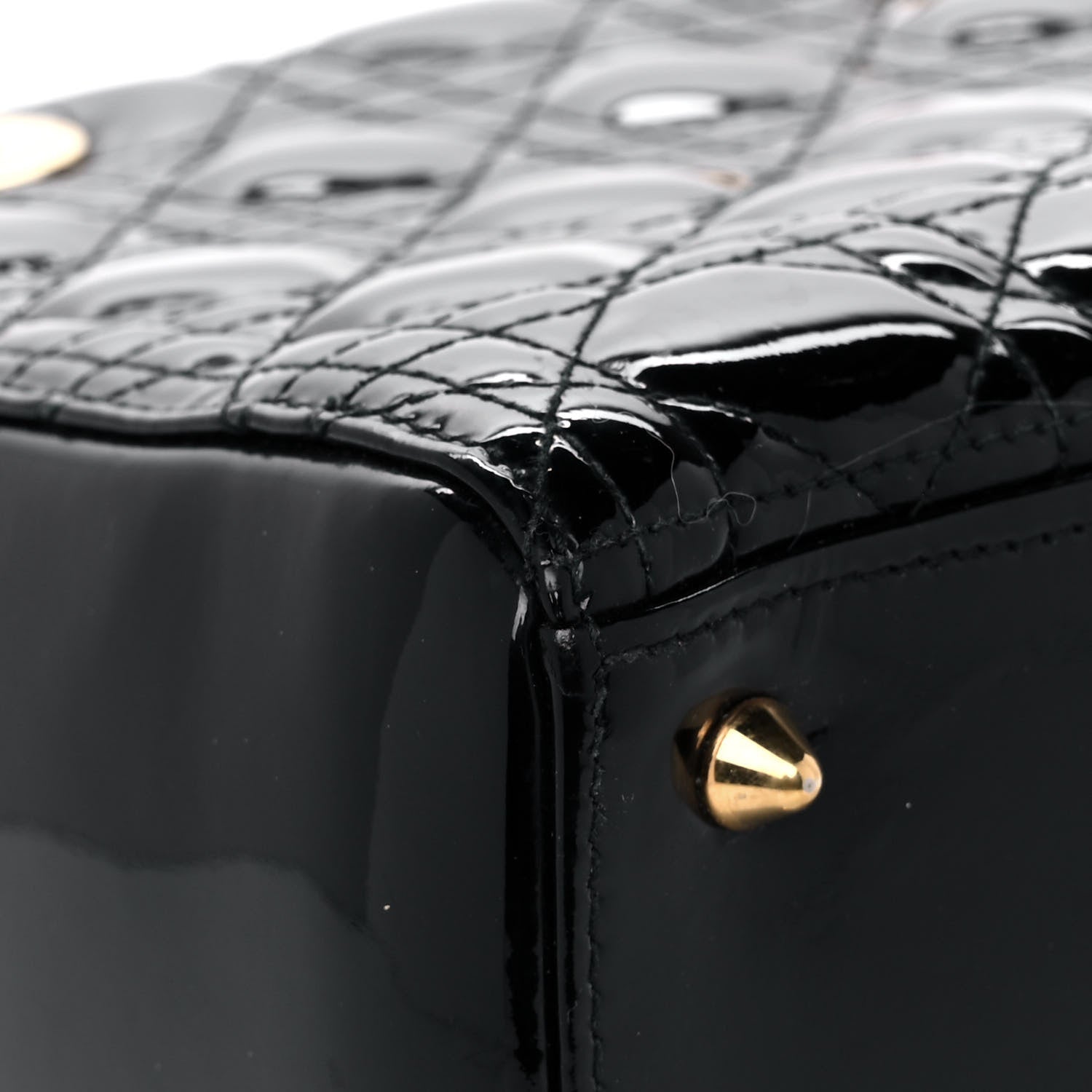 Christian Dior Patent Cannage Medium Lady Dior Black 11 of 17