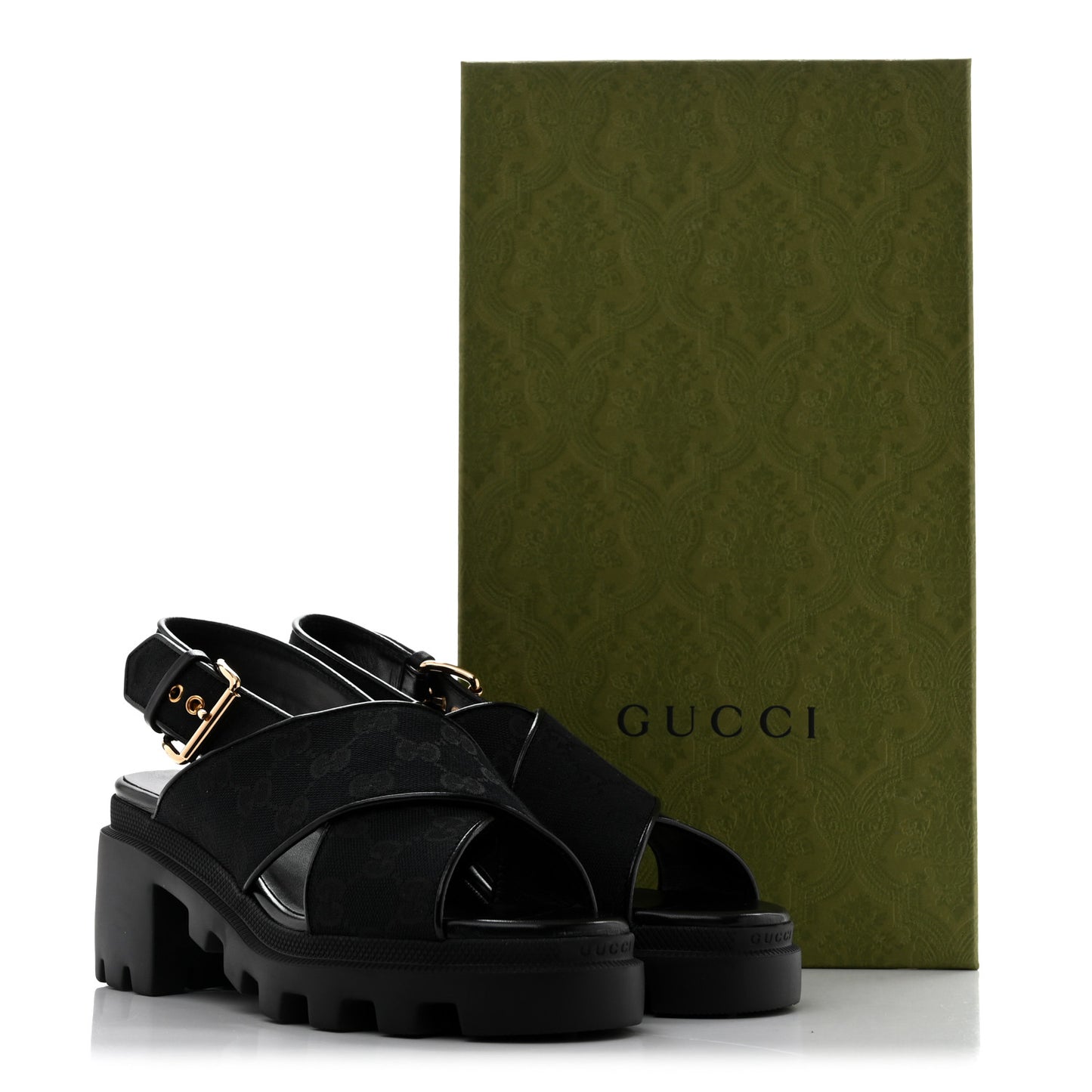 Monogram Granada Kid Trip 40/72mm Lug Sole Sandals 38 Black