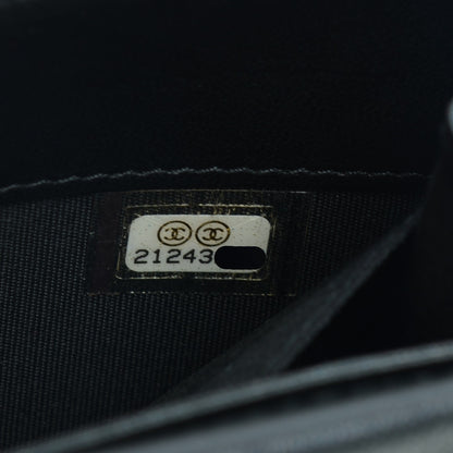 Chanel Lambskin Quilted Boy Wallet On Removable Chain WOC Black 8 of 8