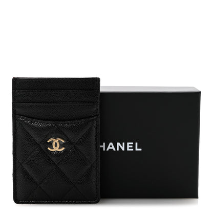 Chanel Caviar Quilted Vertical Card Holder Black 9 of 9