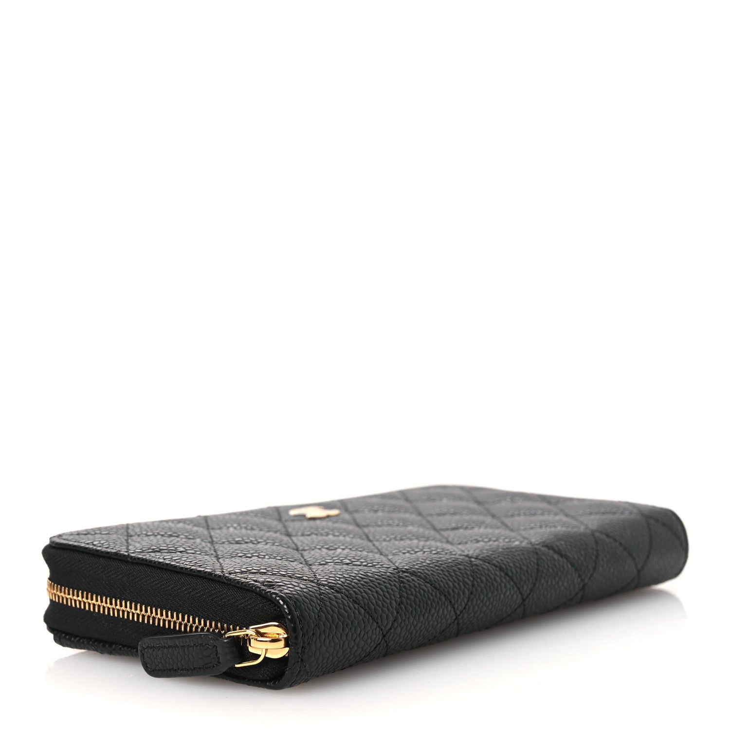 Chanel Caviar Quilted Large Gusset Zip Around Wallet Black 8 of 20