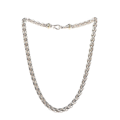 David Yurman Sterling Silver 14K Yellow Gold 6mm Wheat Chain Necklace 3 of 5