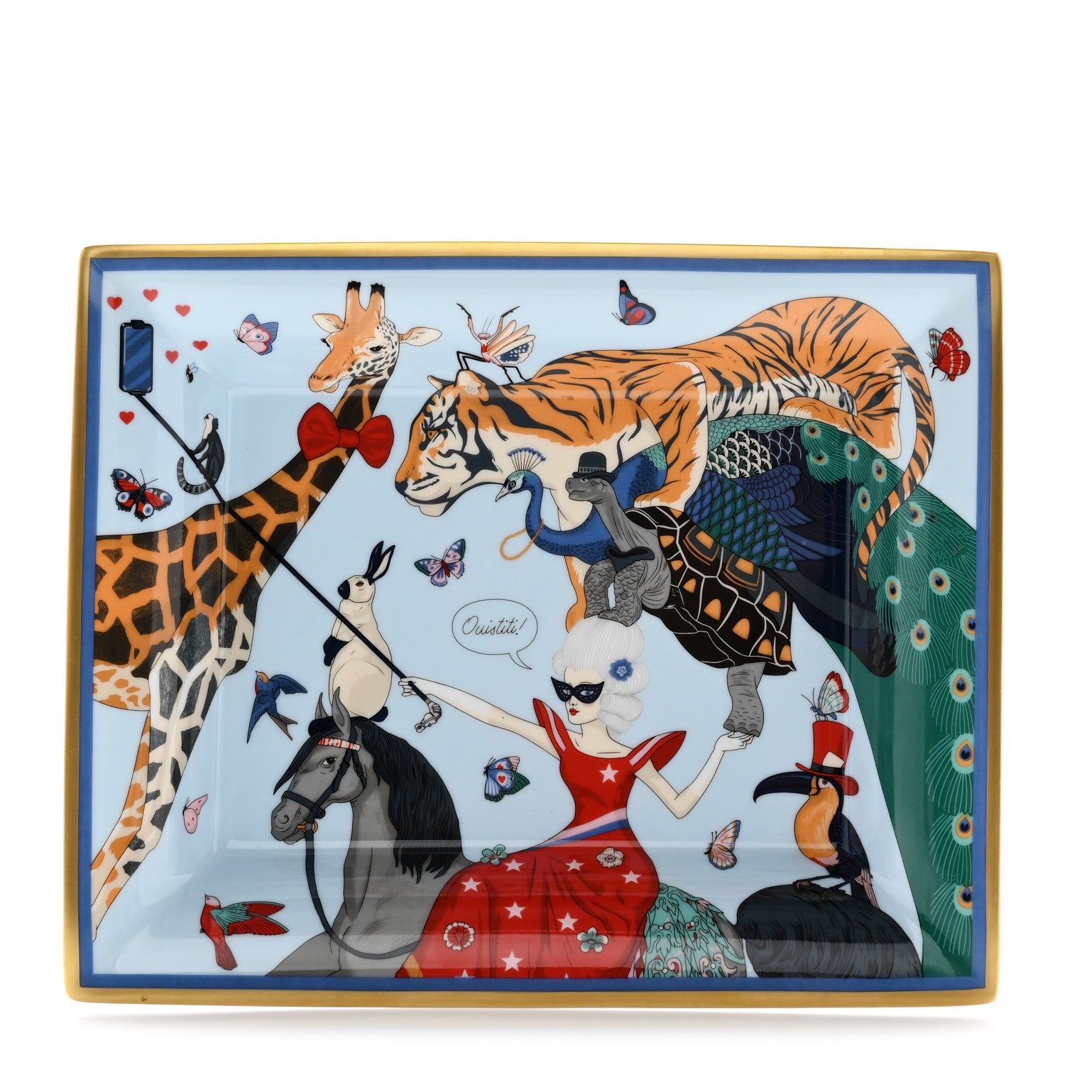 Hermes Porcelain Hermes Story Change Tray Bleu Gris 1 of 6