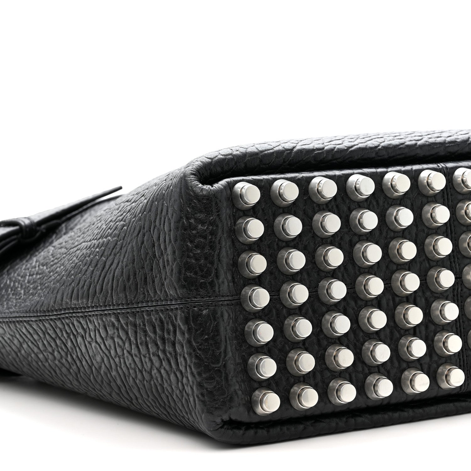 Alexander Wang Pebbled Calfskin Rhett Large Tote Black Silver Hardware 9 of 10