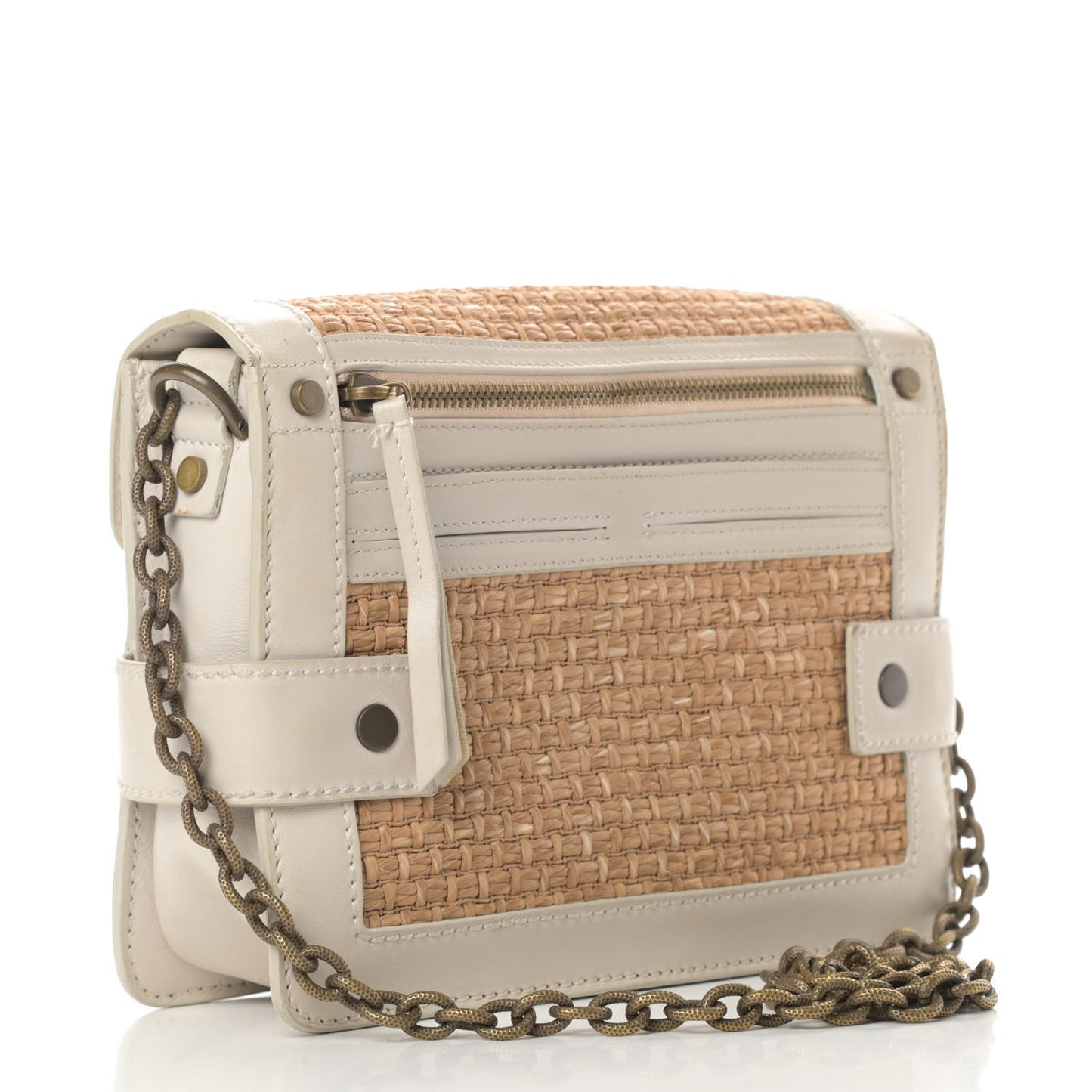 Straw Shoulder Bag Beige