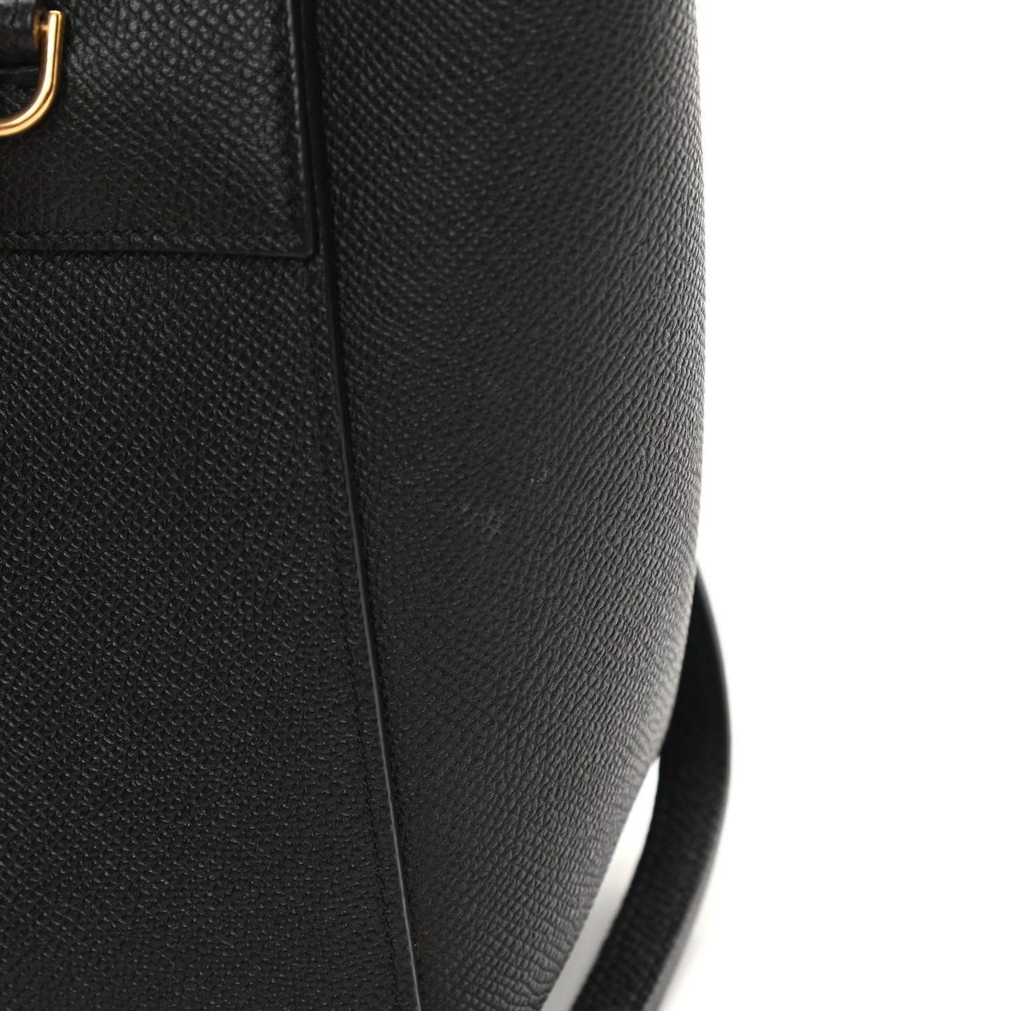 Grained Calfskin Nano Belt Bag Black