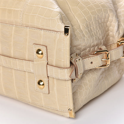 Louis Vuitton Crocodile Sac Louis Beige 9 of 18