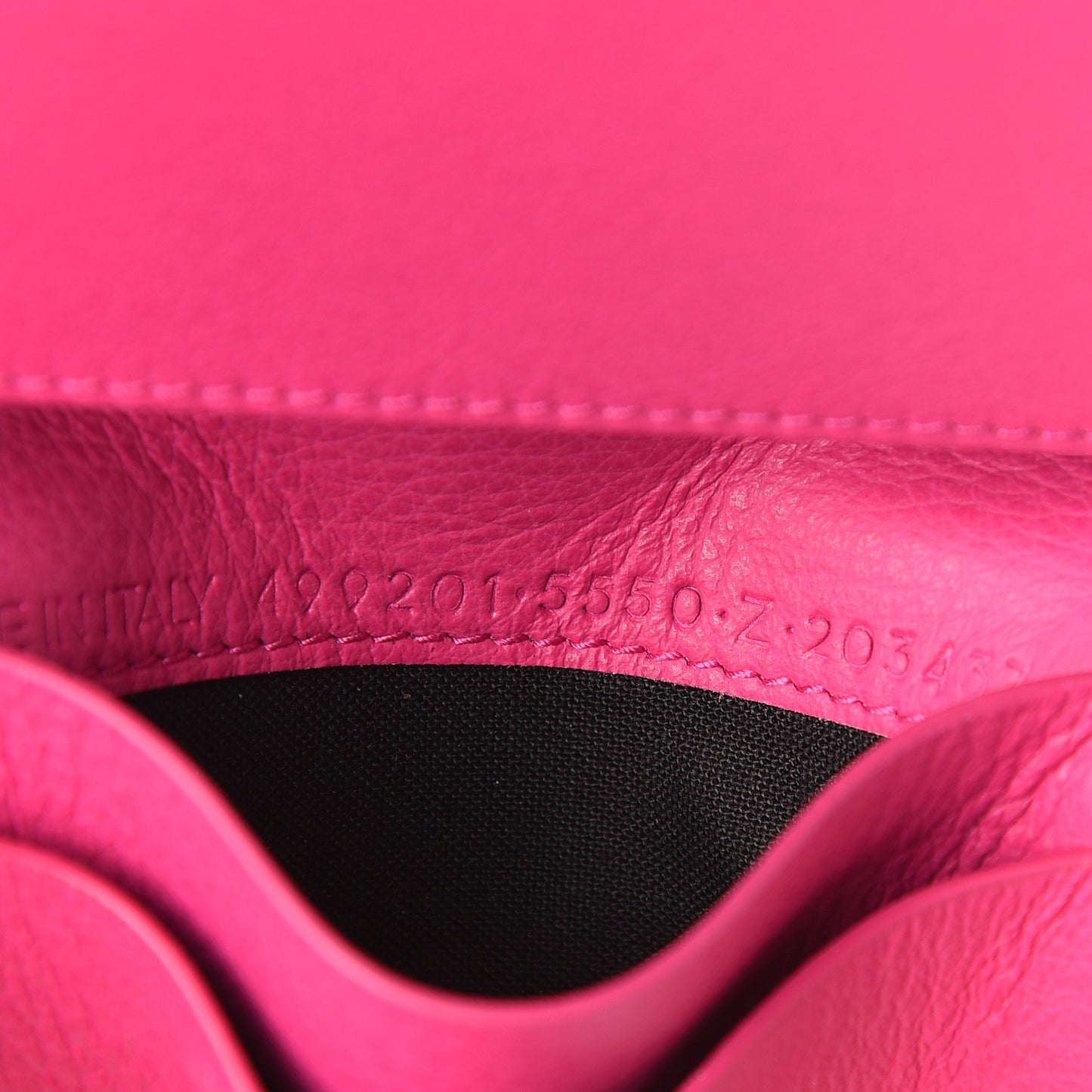 Smooth Calfskin Papier Flap Card Holder Rose Magenta
