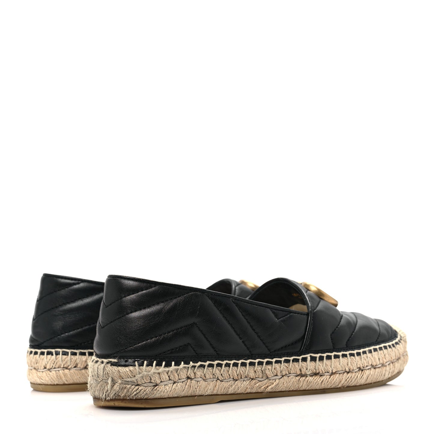 Nappa Matelasse GG Marmont Espadrilles 37.5 Black
