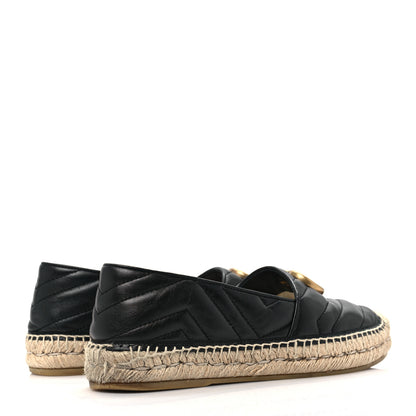 Gucci Nappa Matelasse GG Marmont Espadrilles 37.5 Black 4 of 9