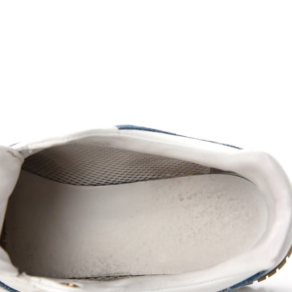 Louis Vuitton Calfskin Monogram Denim Run Away Sneakers 38.5 White 9 of 10
