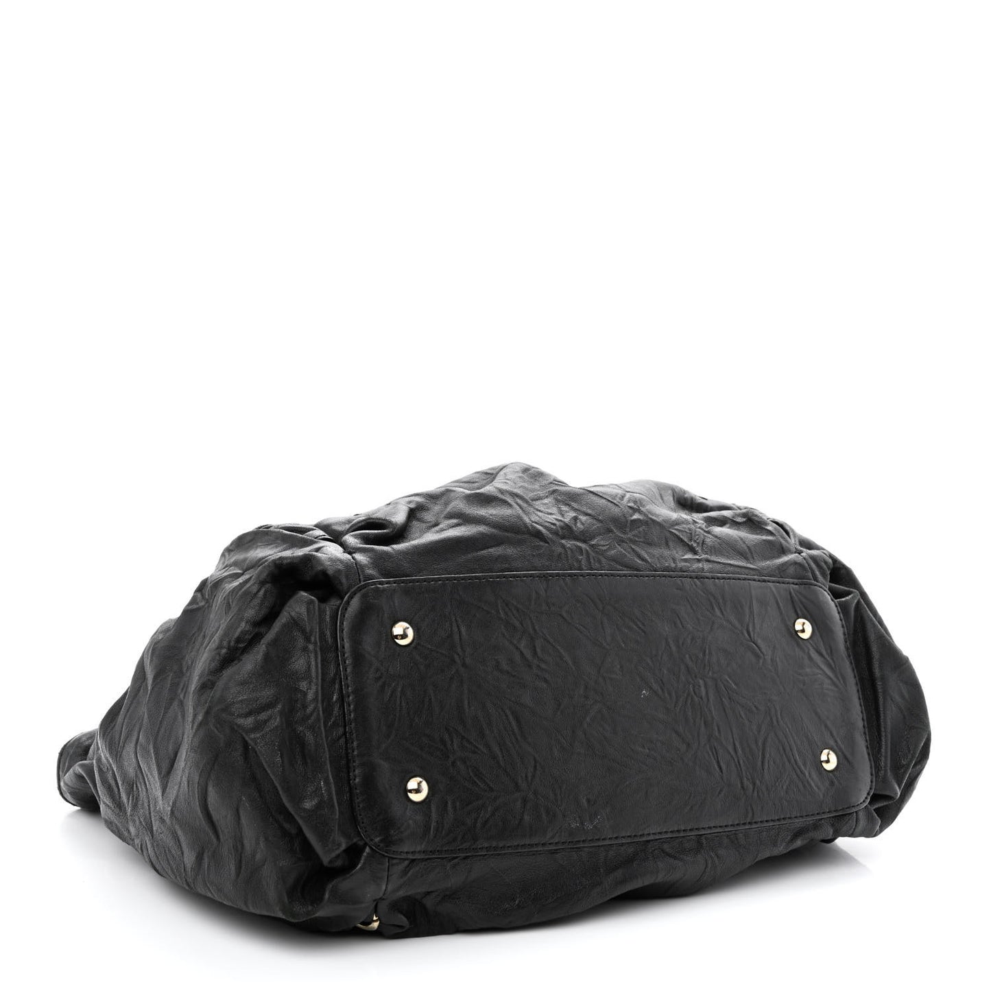 Calfskin Chain Hobo Black