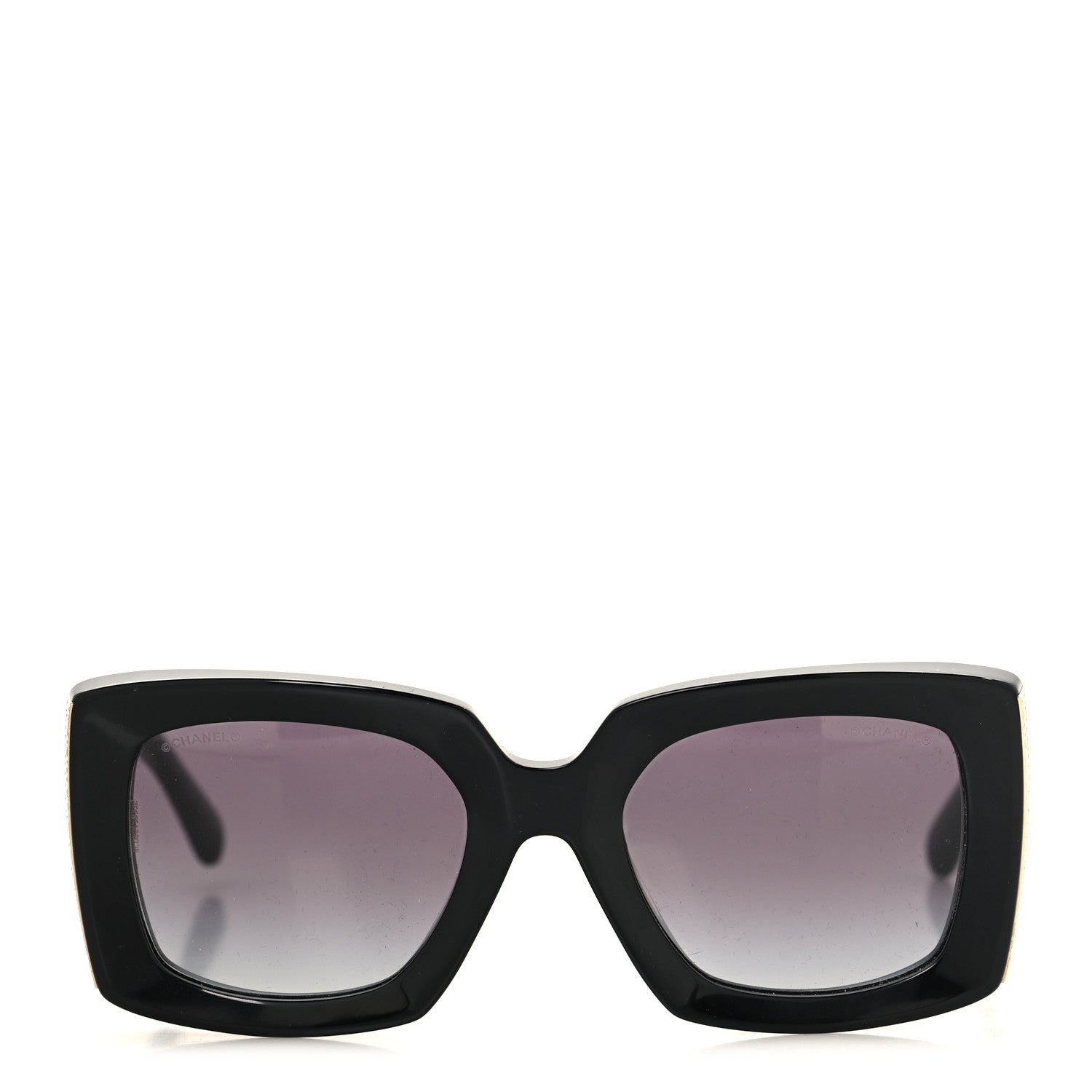 Chanel Acetate Rectangle Sunglasses 5435 Black 2 of 7