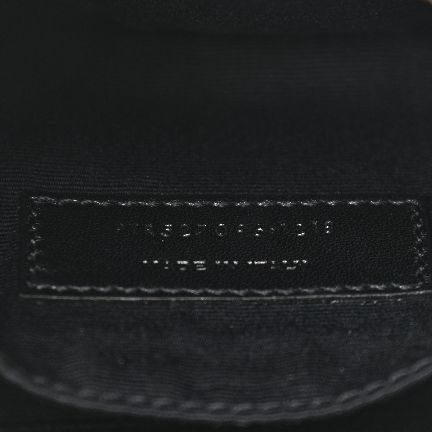 Metallic Lambskin Monogram Lou Belt Bag Argento