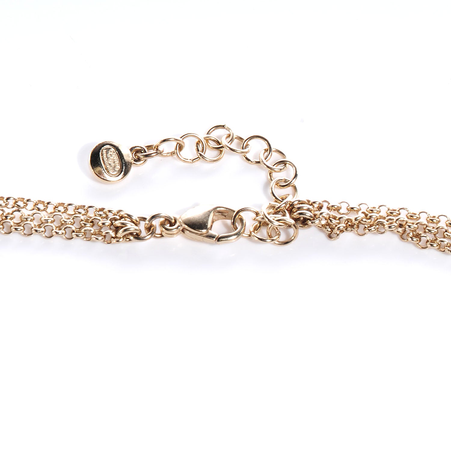 Chanel Crystal Pearl CC Stacked Necklace Gold 6 of 6