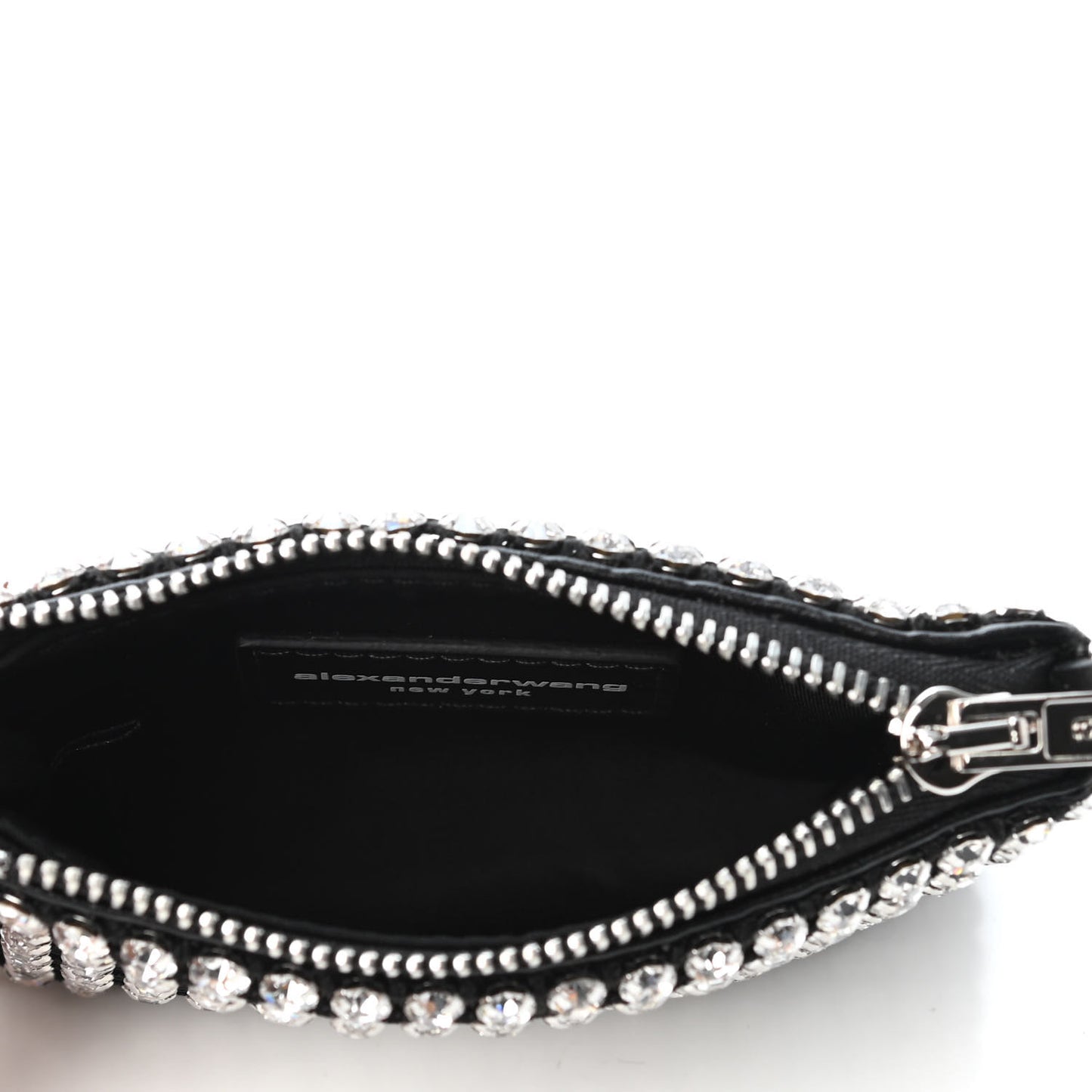 Mesh Crystal Rhinestone Nano Heiress Shoulder Bag Black Silver