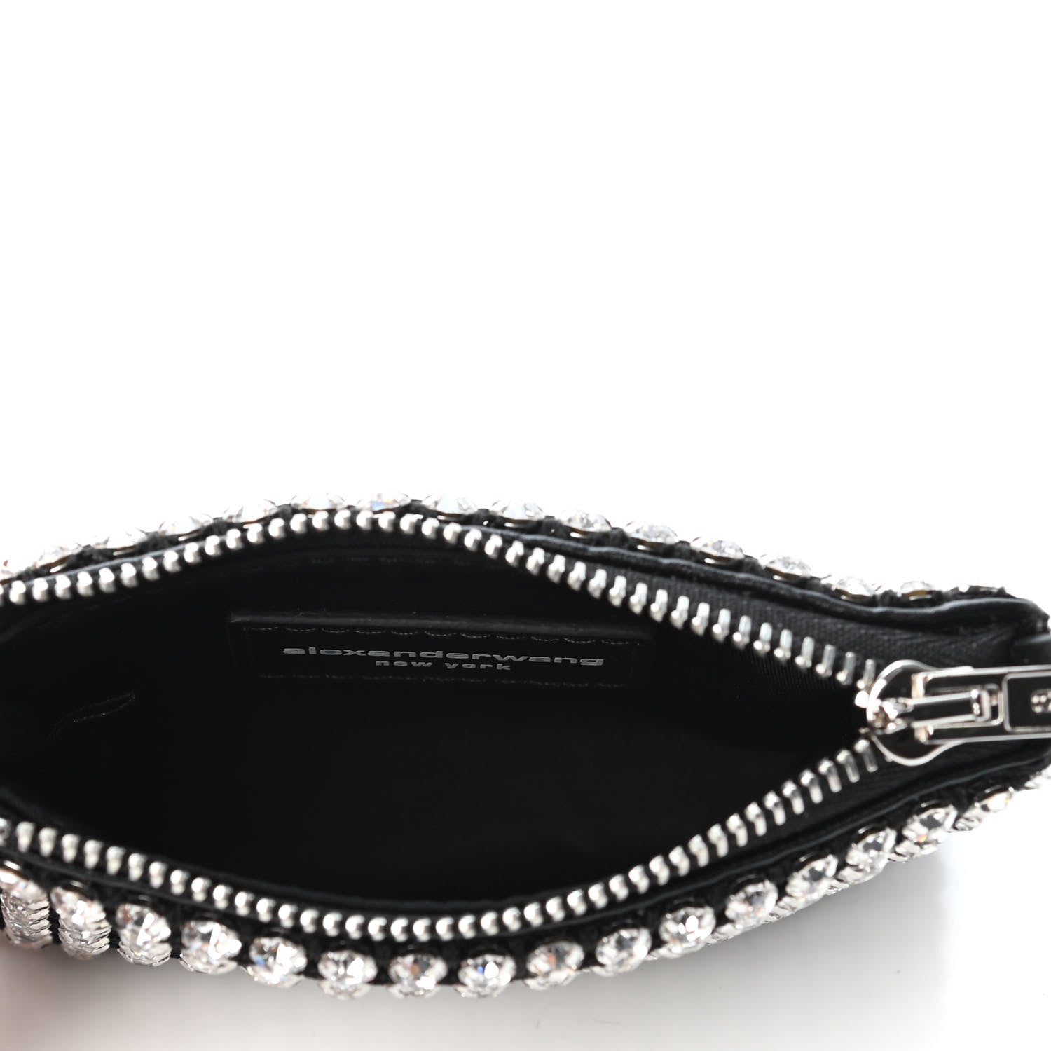 Alexander Wang Mesh Crystal Rhinestone Nano Heiress Shoulder Bag Black Silver 4 of 4