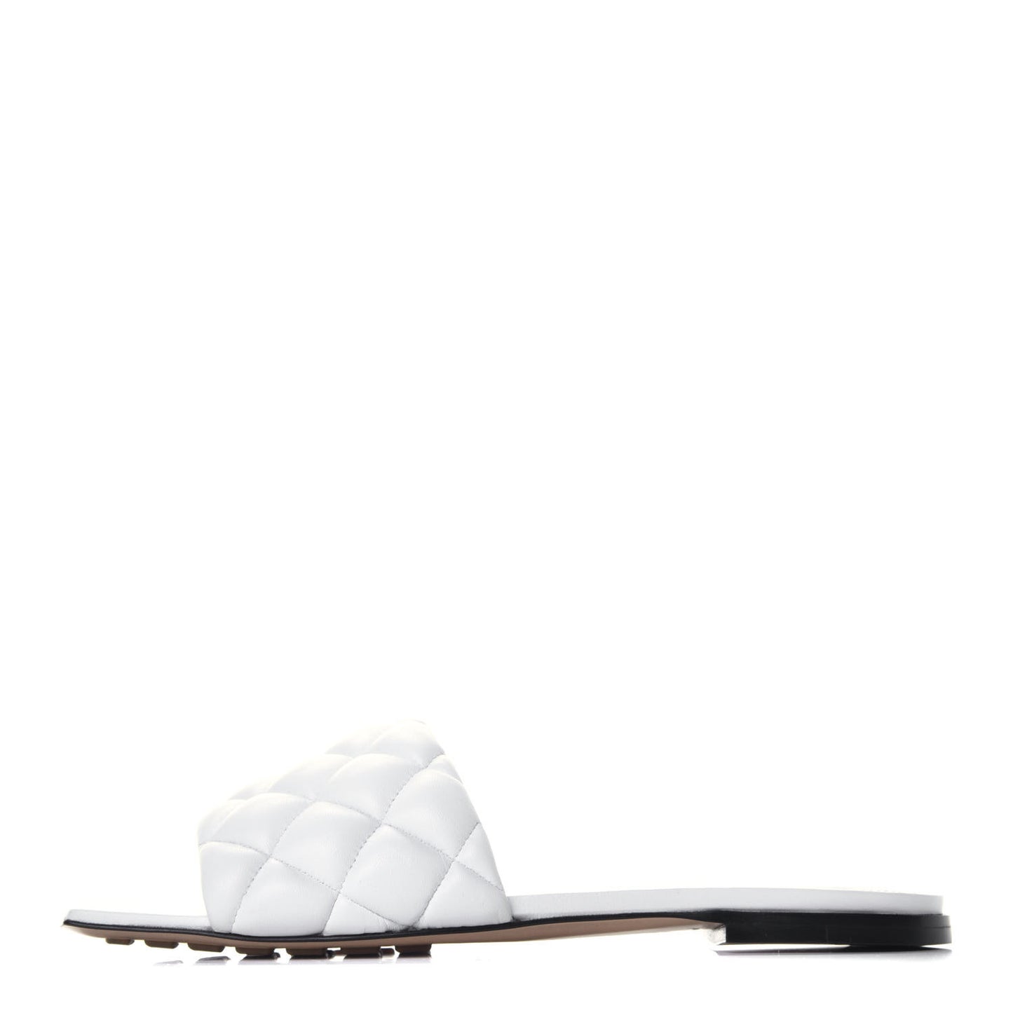 Nappa Matelasse Padded Flat Sandals 36.5 Optic White