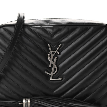 Saint Laurent Calfskin Matelasse Monogram Lou Camera Bag Black 7 of 9