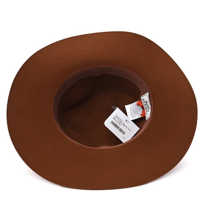Hermes Rabbit Felt Laquered Gold Faubourg Pop H Hat 59 Marron Chutney 4 of 4