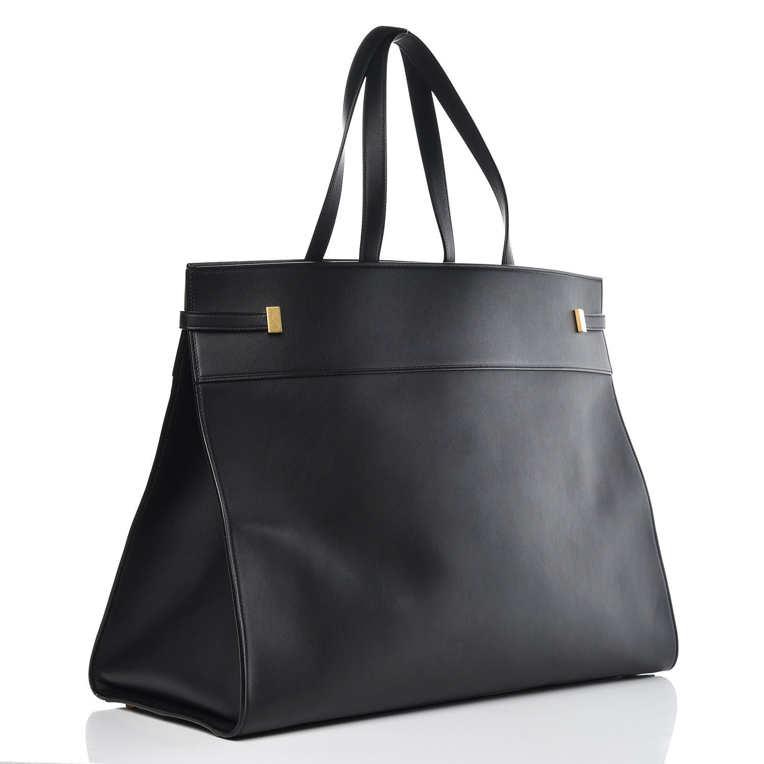 Saint Laurent Calfskin Large Manhattan Shopper Tote Black 3 of 9