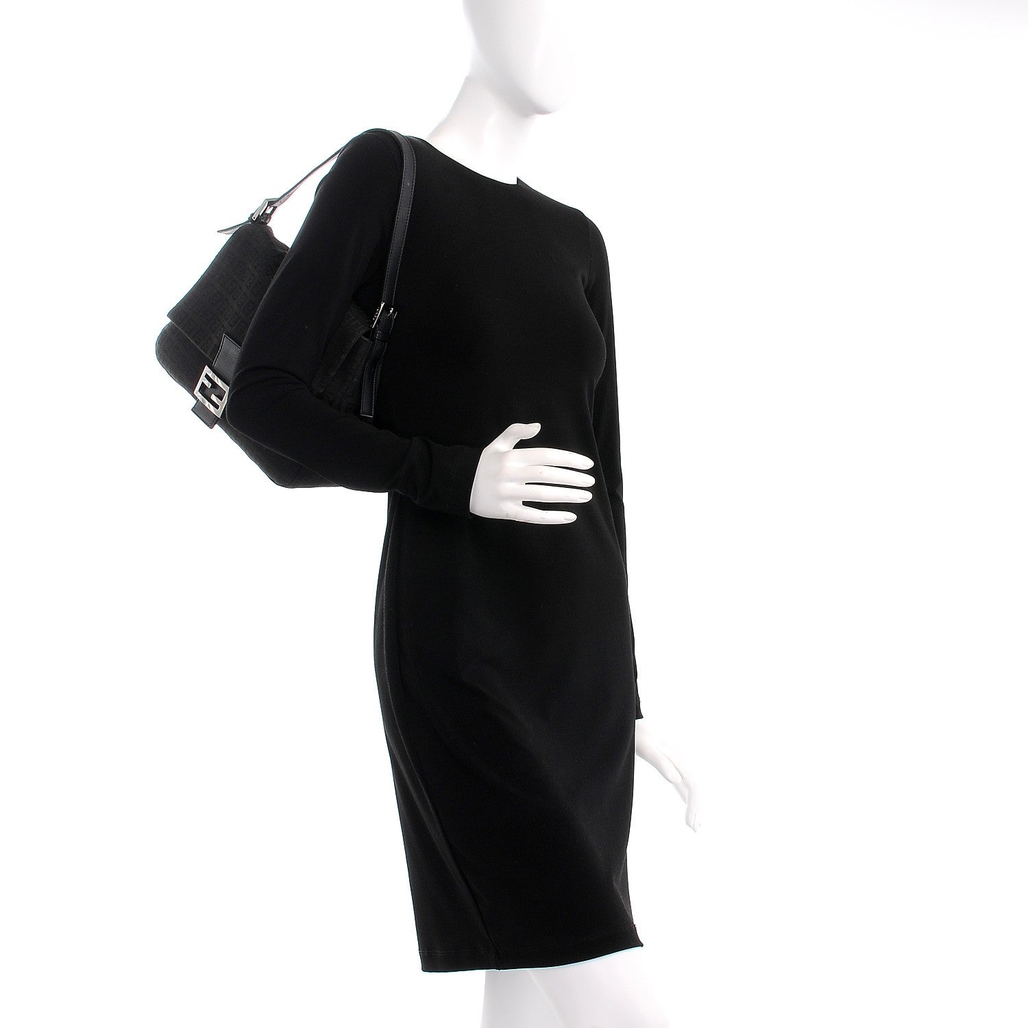 Fendi Zucchino Forever Mama Baguette Black 2 of 14