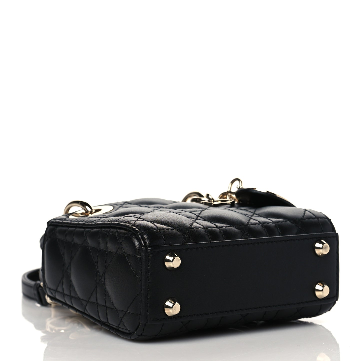Lambskin Cannage Micro Lady Dior Black