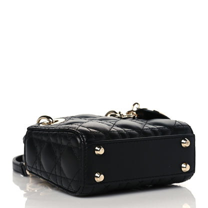 Christian Dior Lambskin Cannage Micro Lady Dior Black 4 of 11