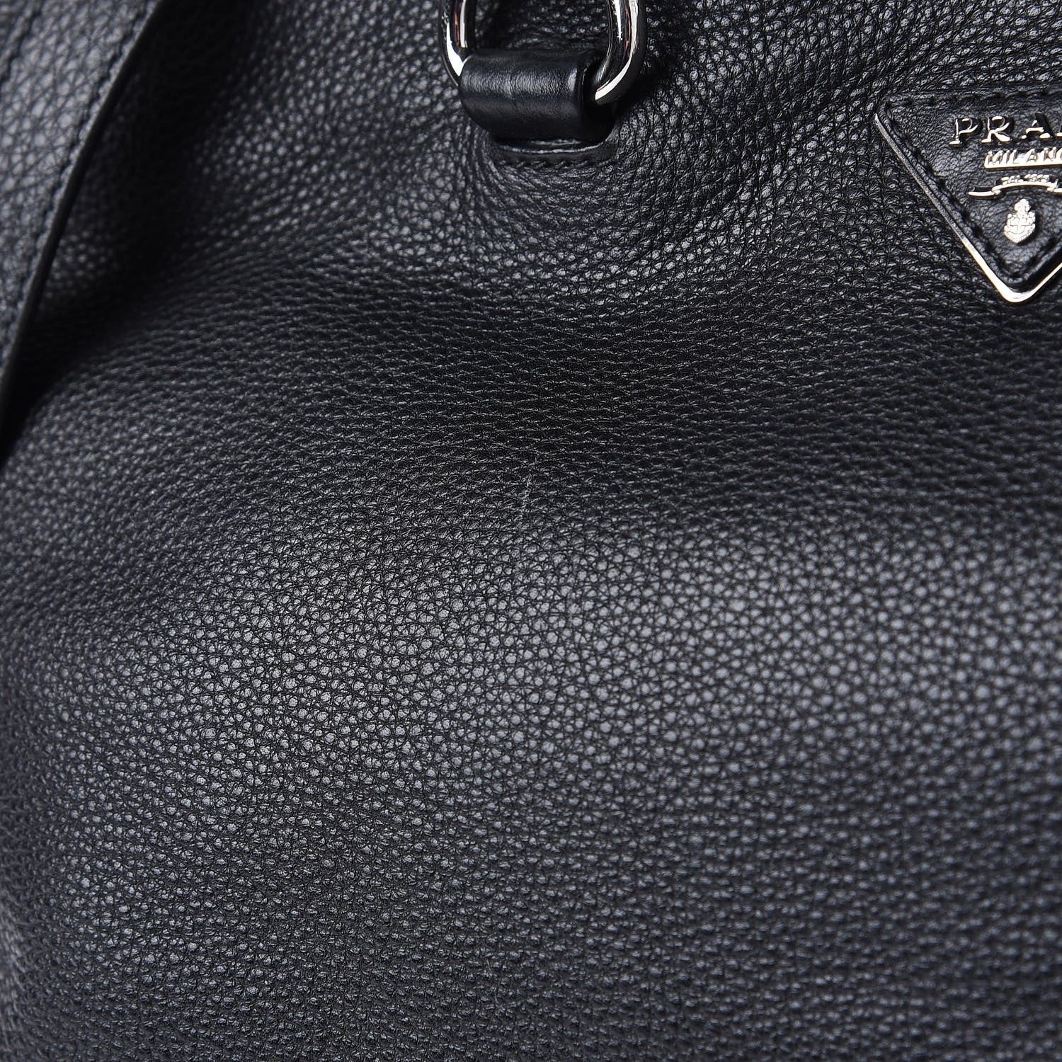 Prada Vitello Daino Shopping Tote Black 12 of 14