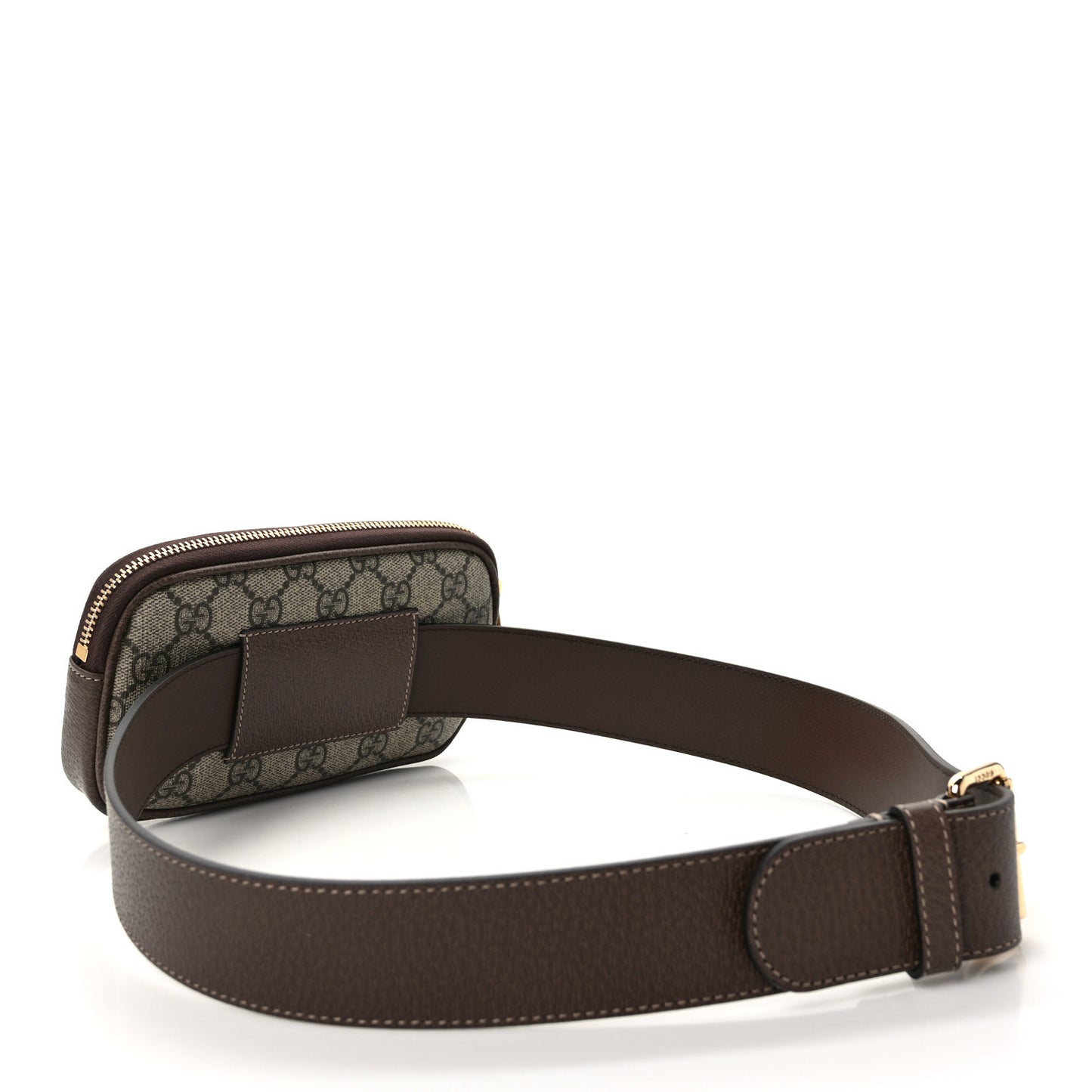 GG Supreme Monogram Web Ophidia Belted iPhone Case 85 34 Dark Brown
