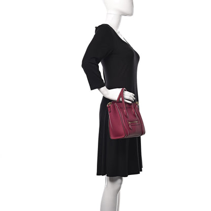 Celine Baby Grained Calfskin Nano Luggage Plum 4 of 12