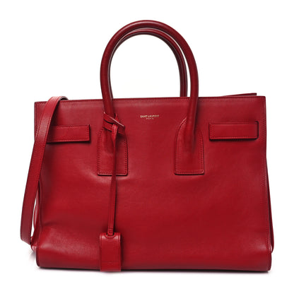 Saint Laurent Calfskin Small Sac De Jour Lipstick Red 1 of 13