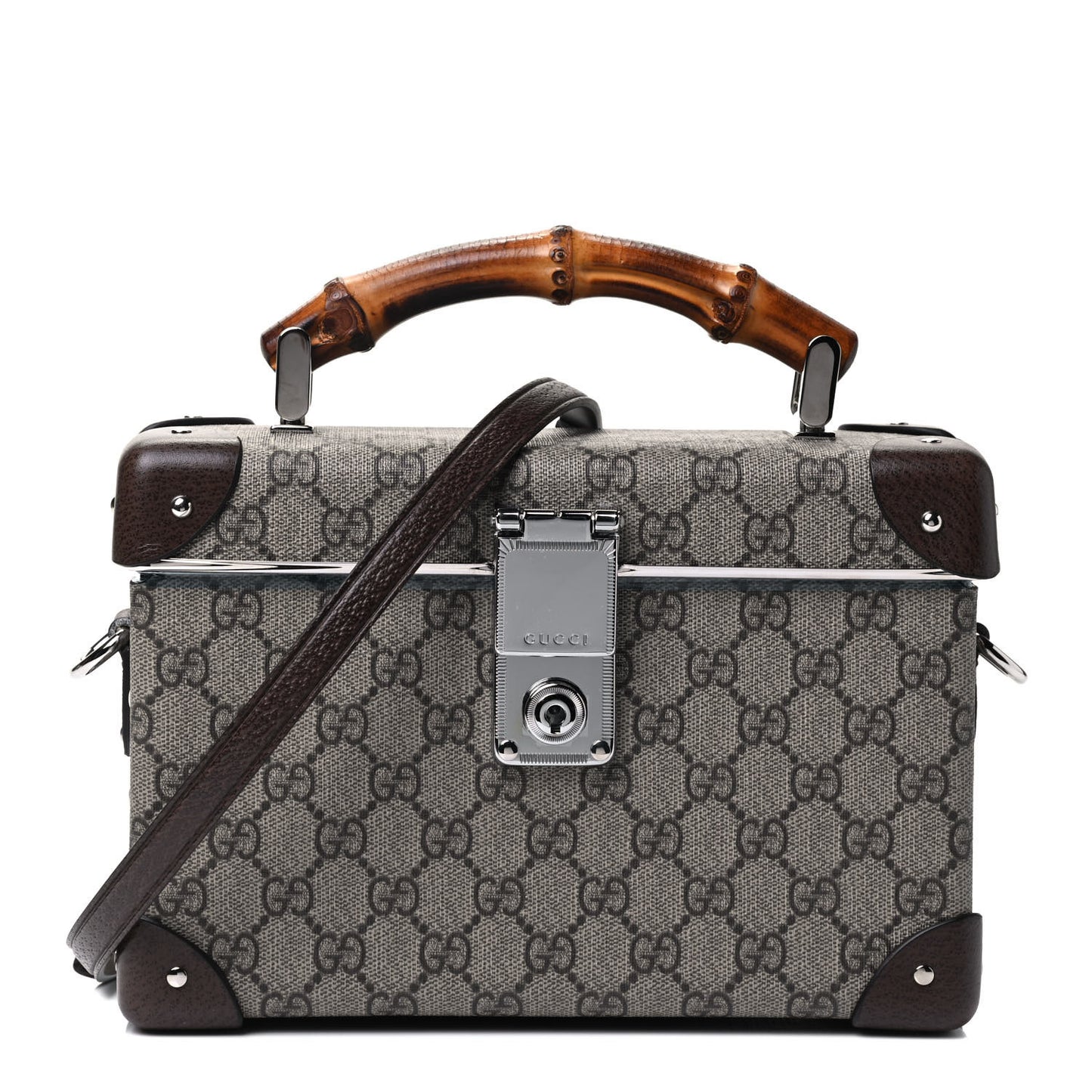 GG Supreme Monogram Globe-Trotter Beauty Case Brown