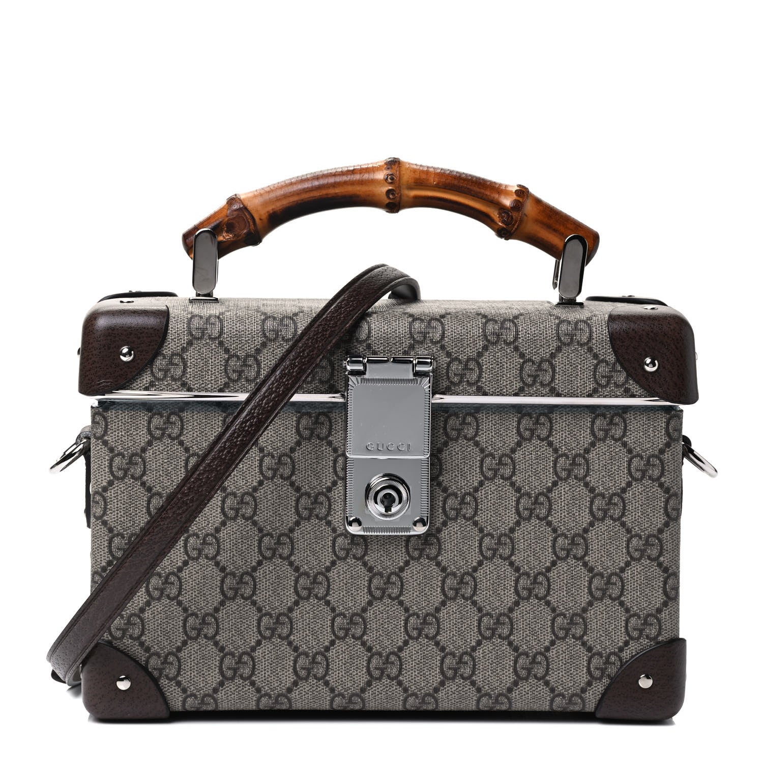 Gucci GG Supreme Monogram Globe-Trotter Beauty Case Brown 1 of 4
