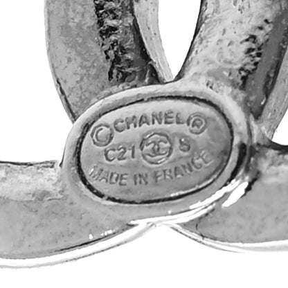 Chanel Crystal CC Starfall Earrings Silver 4 of 4
