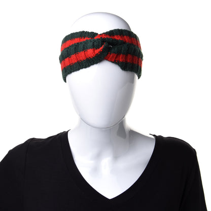 Gucci Wool Web Headband L Green Red 2 of 6