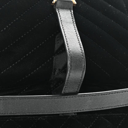 Saint Laurent Velvet Tri-Quilt Monogram Medium College Bag Black 13 of 14