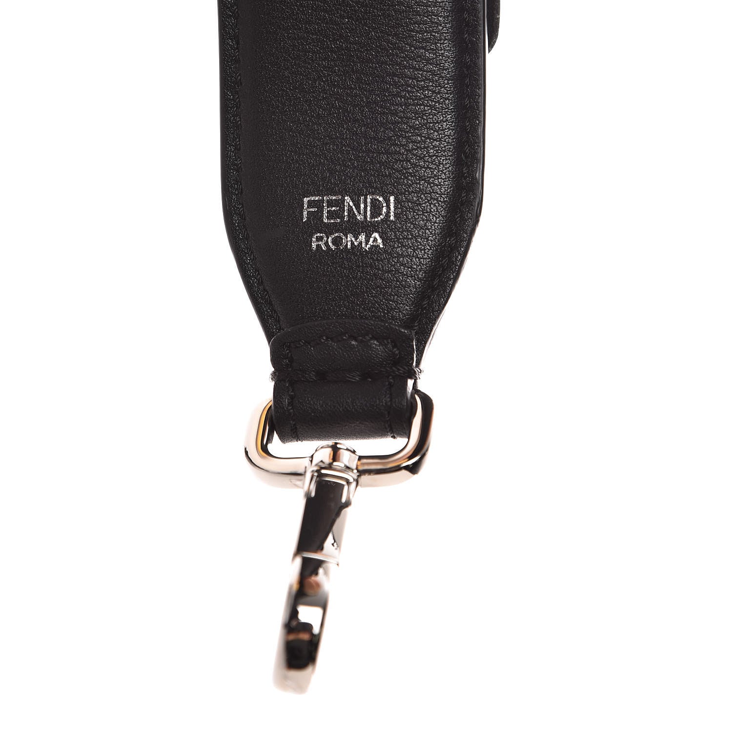 Fendi Vitello Dolce Nappa Patent Flowerland Studded Strap You Black 4 of 5